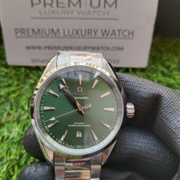 6 omega seamaster aqua terra 150m coaxial master chronometer 38 mm green dial mens wrist watch