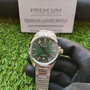 7 omega seamaster aqua terra 150m coaxial master chronometer 38 mm green dial mens wrist watch