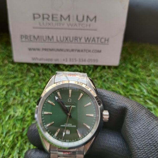 8 omega seamaster aqua terra 150m coaxial master chronometer 38 mm green dial mens wrist watch