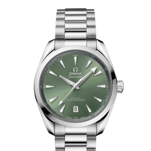 9 omega seamaster aqua terra 150m coaxial master chronometer 38 mm green dial mens wrist watch