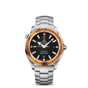 omega seamaster planet ocean 600m orange bezel 42mm mens wrist watch