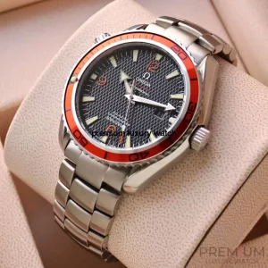 1 omega seamaster planet ocean 600m orange bezel 42mm mens wrist watch