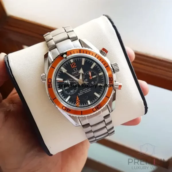 6 omega seamaster planet ocean coaxial chronograph 375mm watch