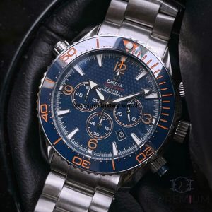 2 omega seamaster planet ocean chronograph 42mm automatic watch