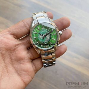4 omega seamaster aqua terra coaxial master worldmap 43mm green dial wrist watch