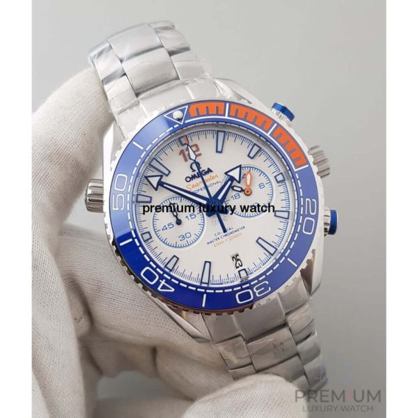 2 omega seamaster planet ocean 600m chronometer chronograph 455mm limited edition watch