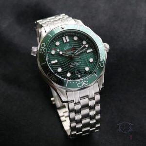 1 omega seamaster green dial diver 300m coaxial master chronometer 42mm mens wrist watch
