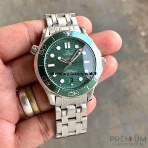 2 omega seamaster green dial diver 300m coaxial master chronometer 42mm mens wrist watch