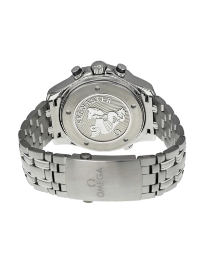 8 omega seamaster diver chronometer chronograph 44mm stainless steel ceramic bezel black dial steel bracelet