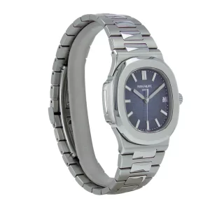 2 patek philippe nautilus 5711 blue dial stainless steel automatic mens watch