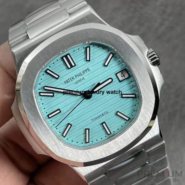 3 patek philippe 57111a nautilus tiffany dial stainless steel automatic mens watch limited edition