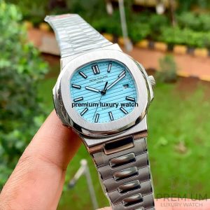 9 patek philippe 57111a nautilus tiffany dial stainless steel automatic mens watch limited edition