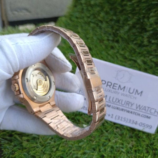 2 patek philippe nautilus brown dial rose gold automatic mens watch