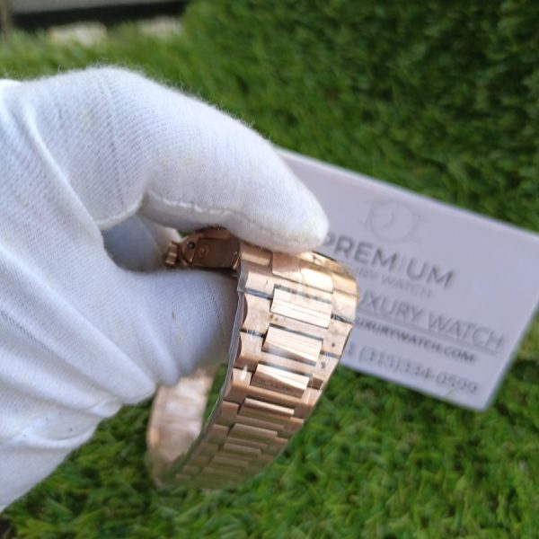 5 patek philippe nautilus brown dial rose gold automatic mens watch