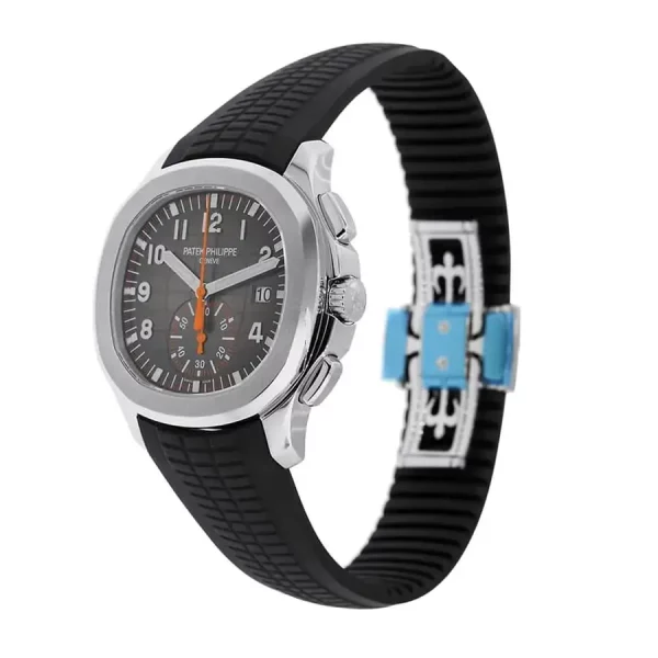 1 patek philippe aquanaut chronograph 5968a001 black dial watch