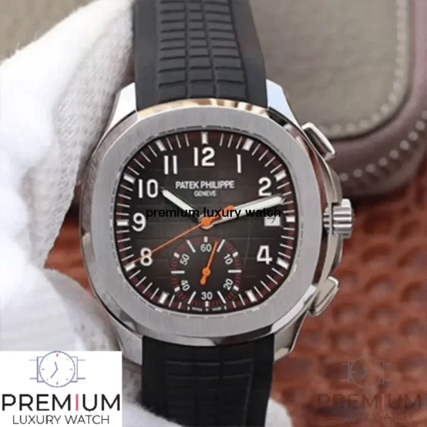 5 patek philippe aquanaut chronograph 5968a001 black dial watch