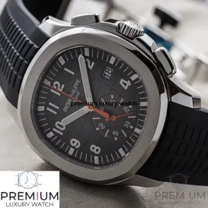 8 patek philippe aquanaut chronograph 5968a001 black dial watch