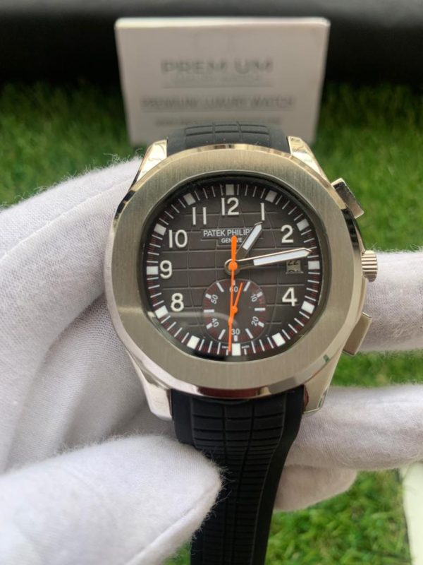 12 patek philippe aquanaut chronograph 5968a001 black dial watch