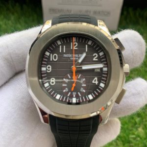 13 patek philippe aquanaut chronograph 5968a001 black dial watch