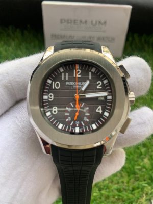 13 patek philippe aquanaut chronograph 5968a001 black dial watch