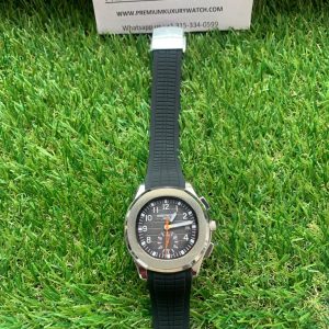 18 patek philippe aquanaut chronograph 5968a001 black dial watch