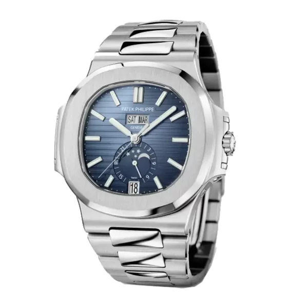 1 patek philippe nautilus 57261a014 stainless steel blue dial wrist watch