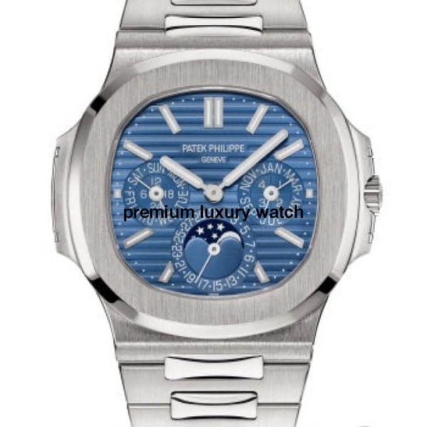 patek philippe nautilus grand complication perpetual calendar blue dial 57401g automatic stainless steel watches