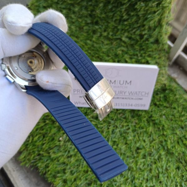 5 patek phillipe aquanaut silver case blue strap mens wrist watch