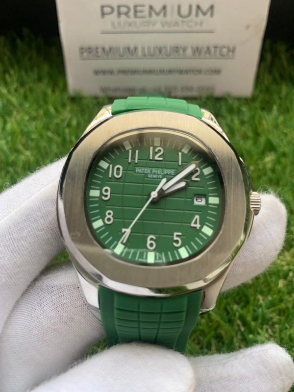 8 patek philippe aquanaut green dial rubber strap mens watch 5168g010 wrist watch