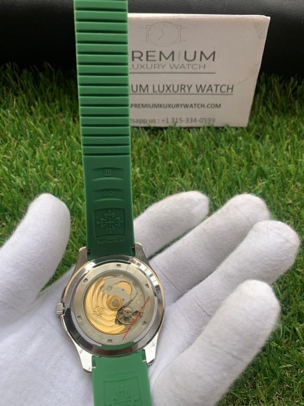 12 patek philippe aquanaut green dial rubber strap mens watch 5168g010 wrist watch