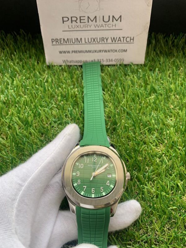 13 patek philippe aquanaut green dial rubber strap mens watch 5168g010 wrist watch