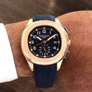 4 patek philippe aquanaut chronograph steel 5968a001 rose gold dial watch