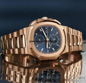 2 patek philippe nautilus rose gold blue dial watch 59901r001mens watch