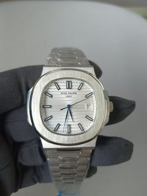 6 new patek philippe nautilus white dial blue 40mm mens wrist watch 5711