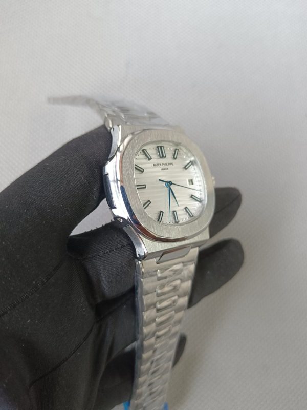 12 new patek philippe nautilus white dial blue 40mm mens wrist watch 5711