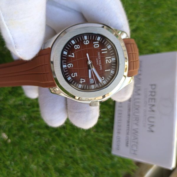patek philippe aquanaut 5167r001 40mm dark brown dial watch