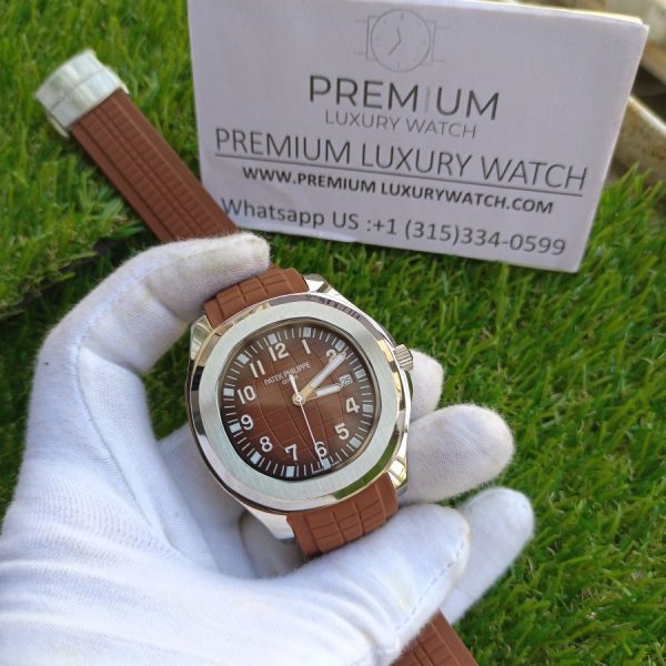 2 patek philippe aquanaut 5167r001 40mm dark brown dial watch