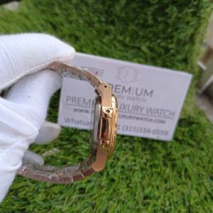 5 patek philippe nautilus red dial diamond rose gold automatic mens watch 57111r001