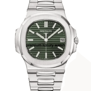 patek philippe nautilus 40mm mens 57111a014 olive green stainless steel watch