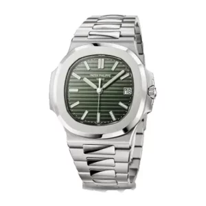 1 patek philippe nautilus 40mm mens 57111a014 olive green stainless steel watch