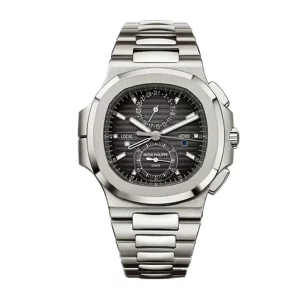 patek philippe nautilus travel flyknit dark grey dial mens wrist watch 59901a001 405mm