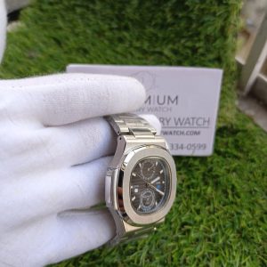 7 patek philippe nautilus travel time dark grey dial mens wrist watch 59901a001 405mm
