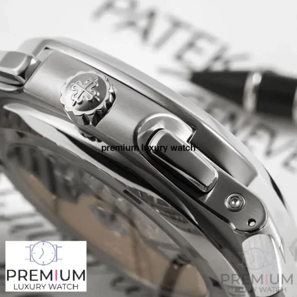 12 patek philippe nautilus travel time dark grey dial mens wrist watch 59901a001 405mm