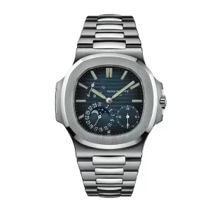 patek philippe nautilus 5712 blue dial stainless steel watch