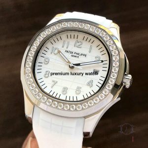 2-Patek Philippe Aquanaut Steel White Dial Diamond Ladies Watch 5067