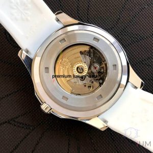 4-Patek Philippe Aquanaut Steel White Dial Diamond Ladies Watch 5067