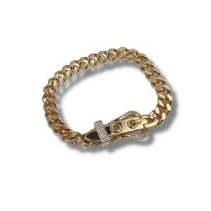 gourmette beaded bracelet gold for women 2799