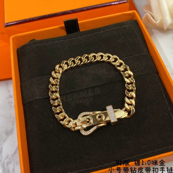 4 gourmette beaded bracelet gold for women 2799