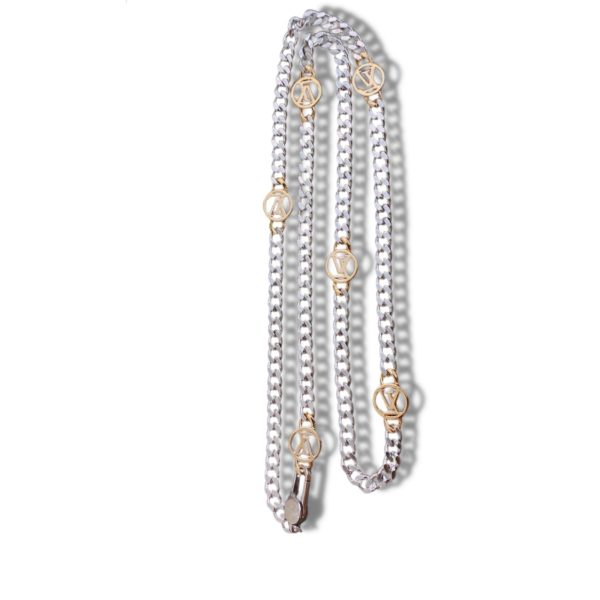 4 lv chain necklace silver for women 2799