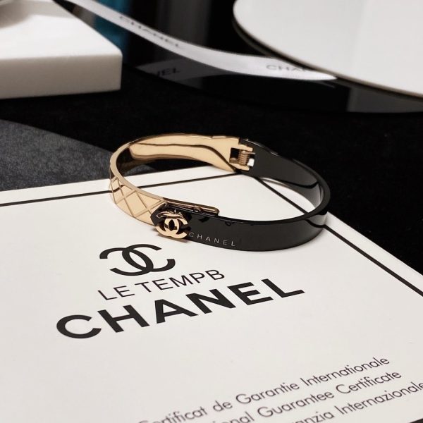 CHANEL Spiral Logo Bangle Gold Bracelet Cocomark Women's Accessories  Authentic | eBay
